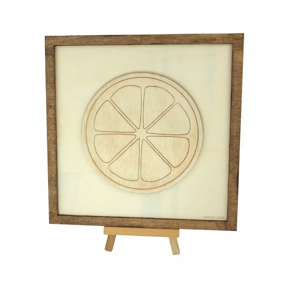 Paintings - Wooden Lemon Wall Art - WOODILLUSION