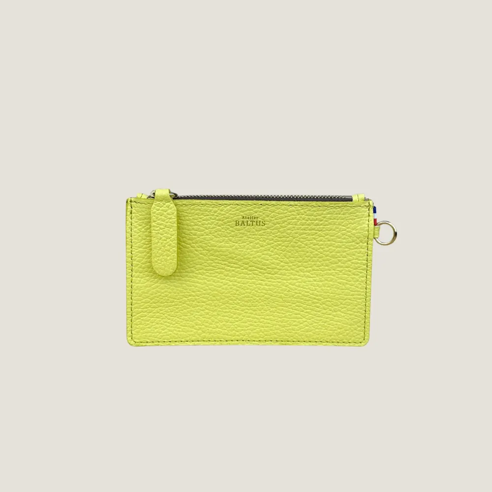 Petite maroquinerie - Mini pochette en cuir Jade – Porte-monnaie et porte-cartes pratique - ATELIER BALTUS