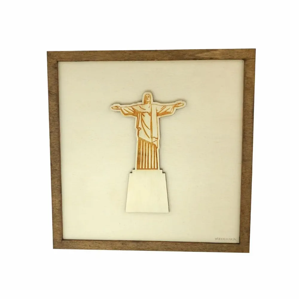 Paintings - Wooden Christ the Redeemer Wall Art - WOODILLUSION