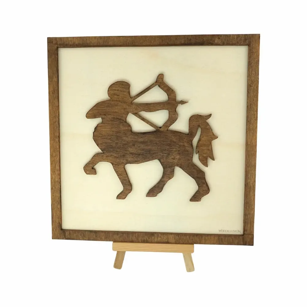 Paintings - Wooden Centaur Wall Art - WOODILLUSION