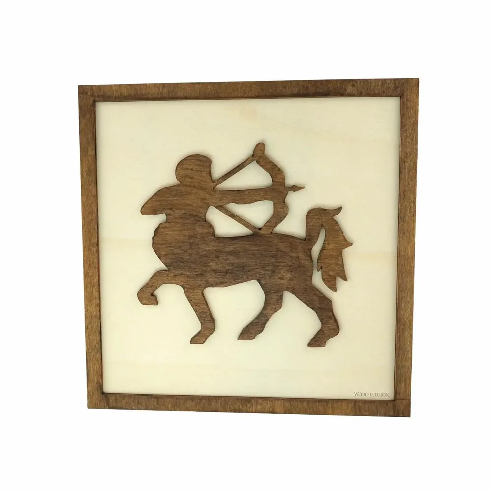 Paintings - Wooden Centaur Wall Art - WOODILLUSION