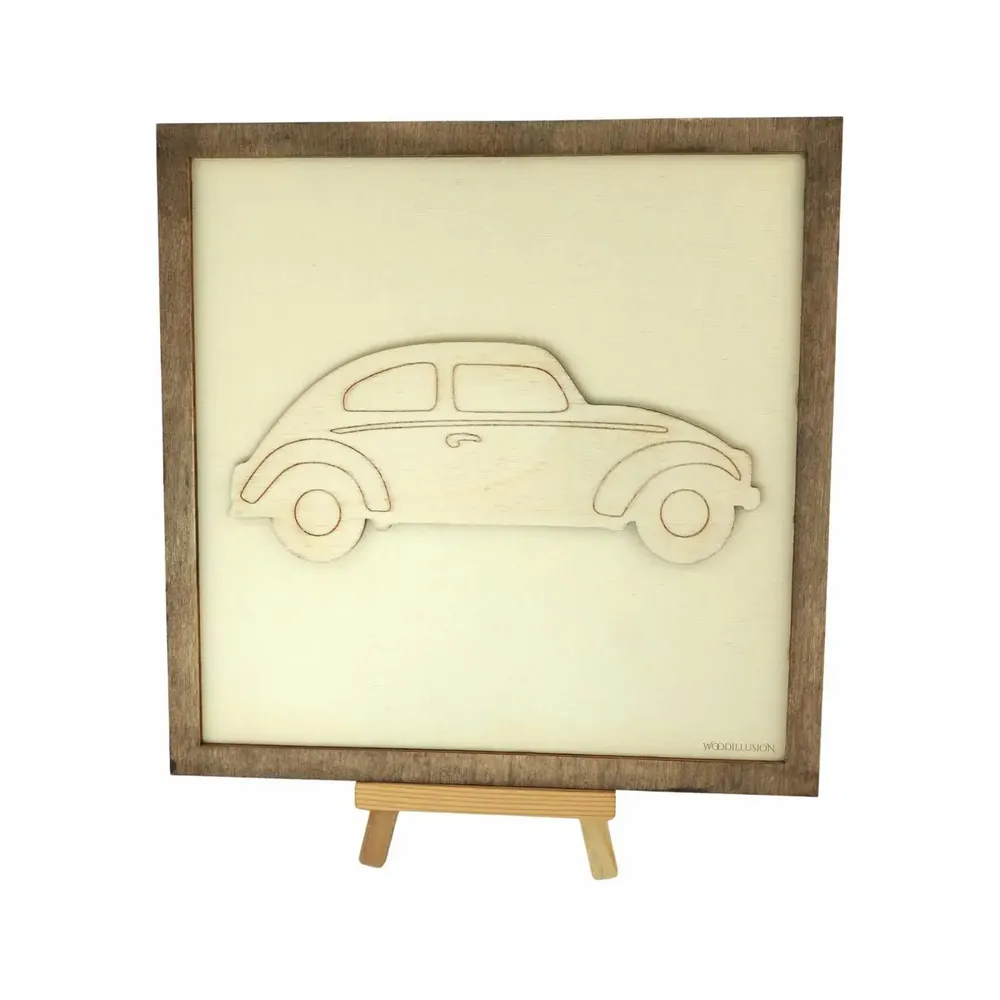 Paintings - Wooden Car Wall Art 1 - WOODILLUSION