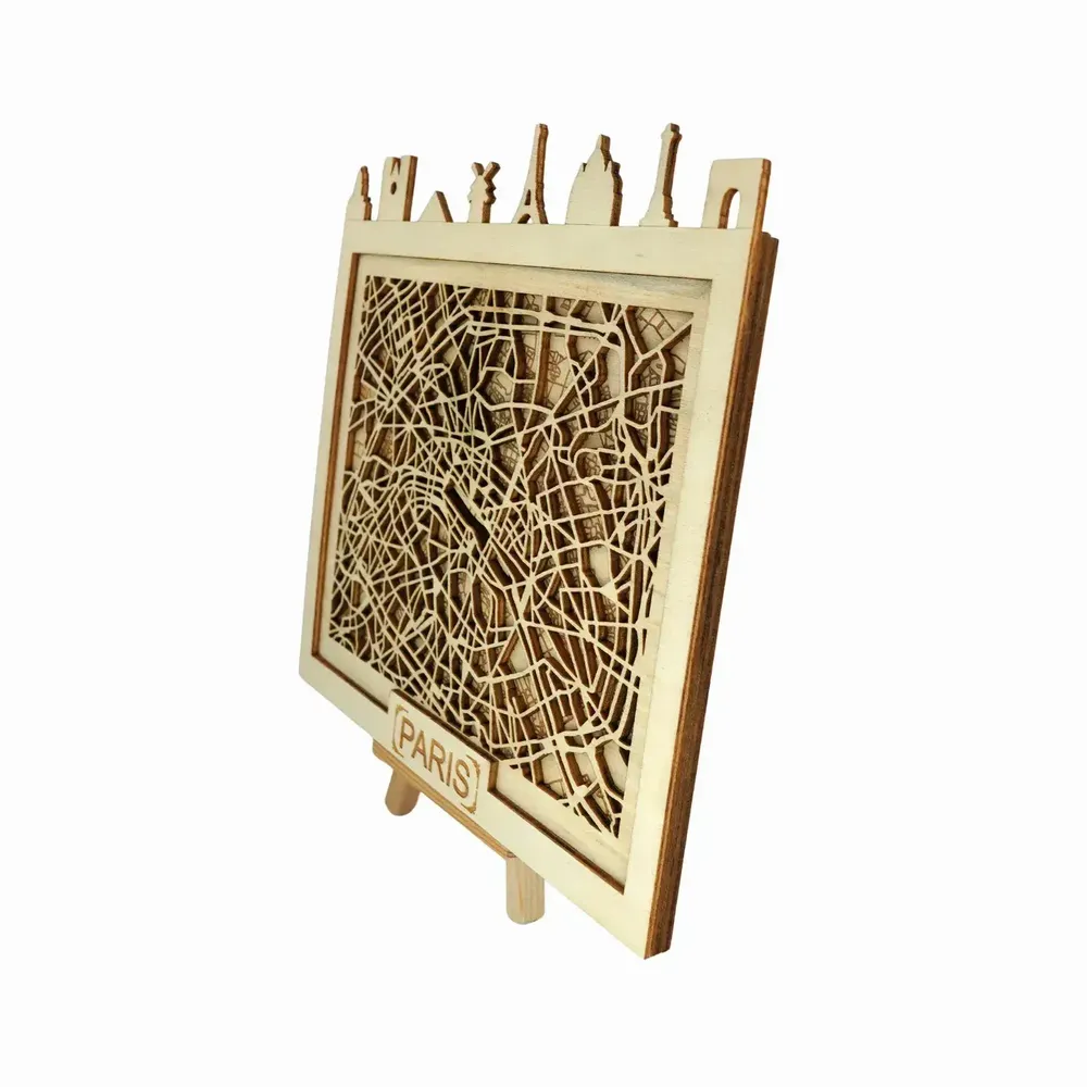 Tableaux - Tableau de Paris en Bois - WOODILLUSION
