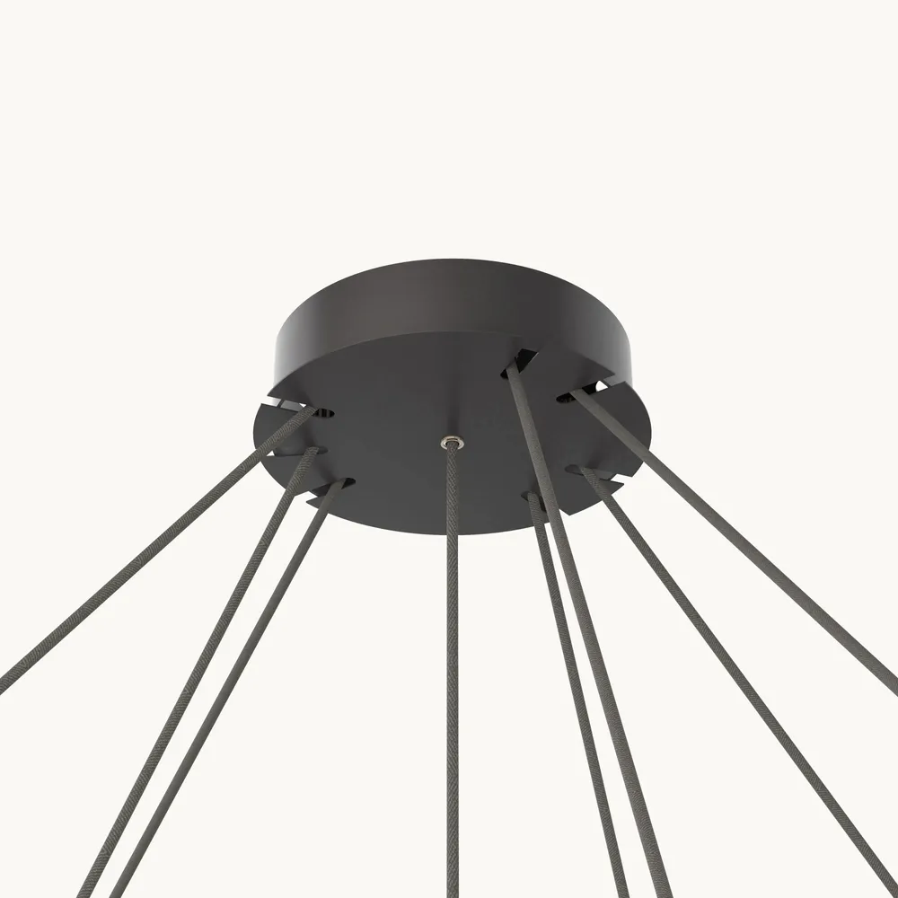 Hanging lights - Emily V8 – Vertical Multi-Light Chandelier for Lobbies & High Ceilings - MOSS OBJECTS