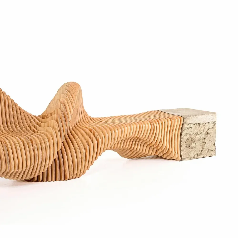 Accessoires de déco extérieure - wavy bench - CHISELS PLAY