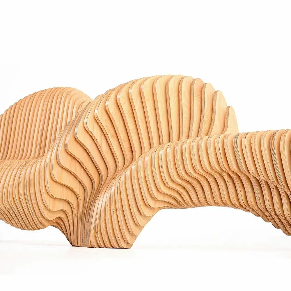 Accessoires de déco extérieure - wavy bench - CHISELS PLAY