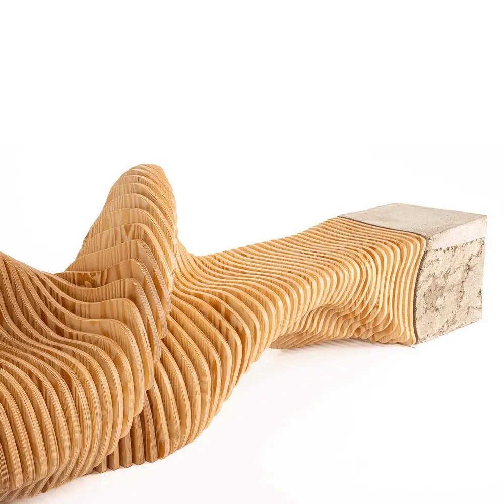 Accessoires de déco extérieure - wavy bench - CHISELS PLAY