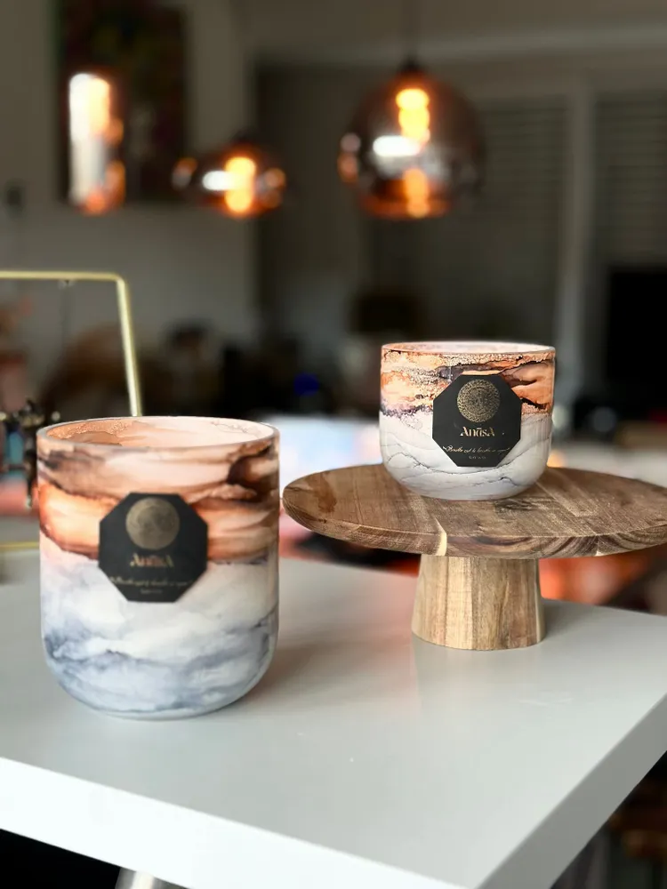 Outdoor decorative accessories - Handcrafted Luxury Soy Wax Candle - Elysium Bliss - ANĀSA COLLECTION