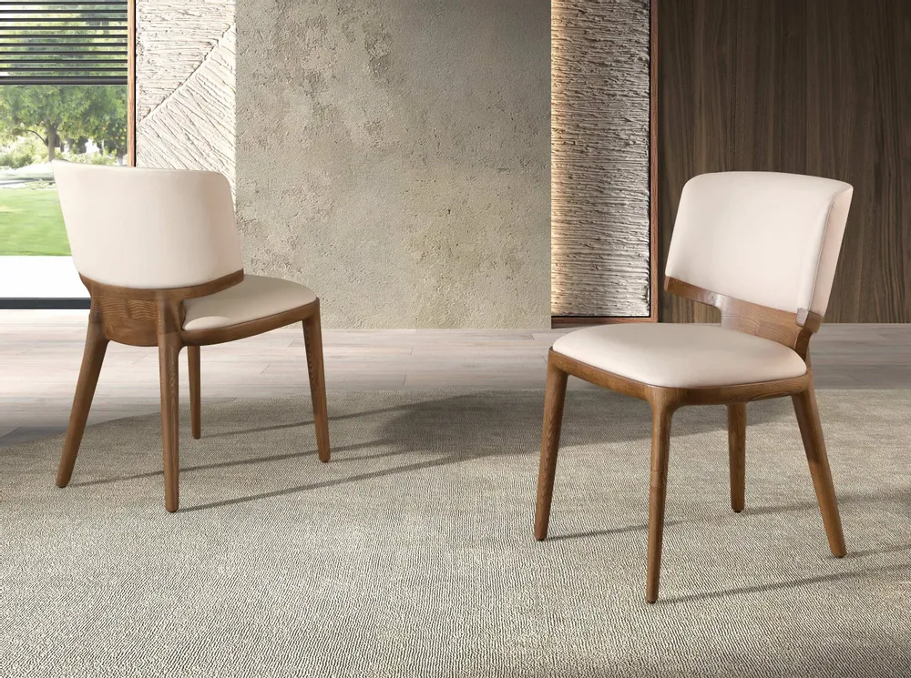 Chairs - Cream leatherette chair - ANGEL CERDÁ