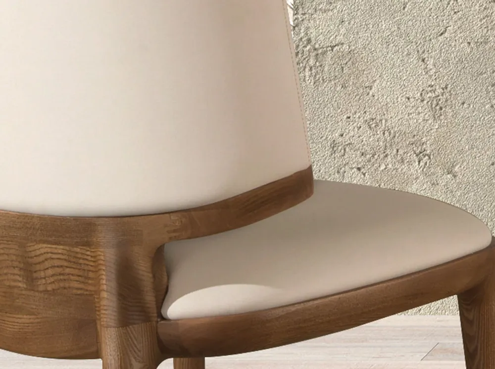 Chairs - Cream leatherette chair - ANGEL CERDÁ