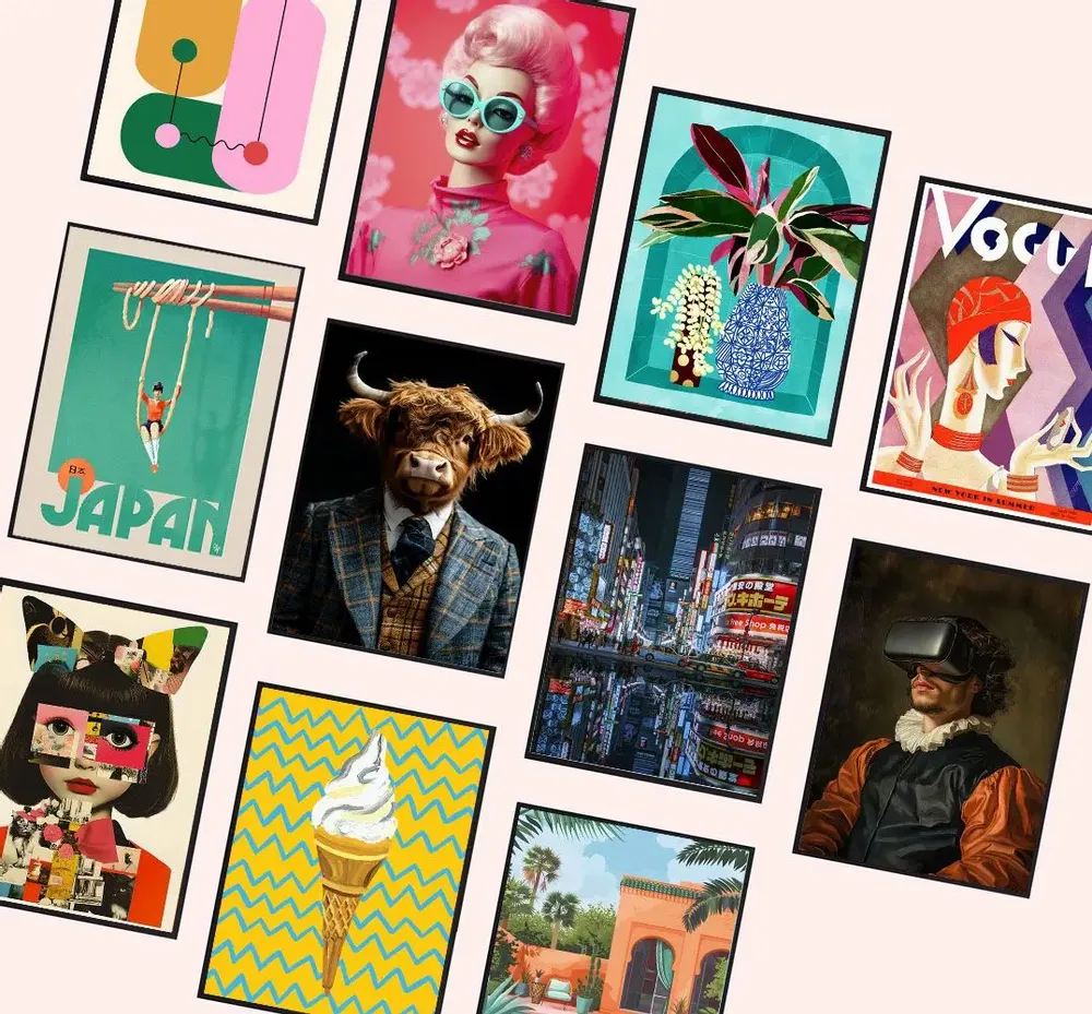 Affiches - Collection Art mural - BLUE SHAKER