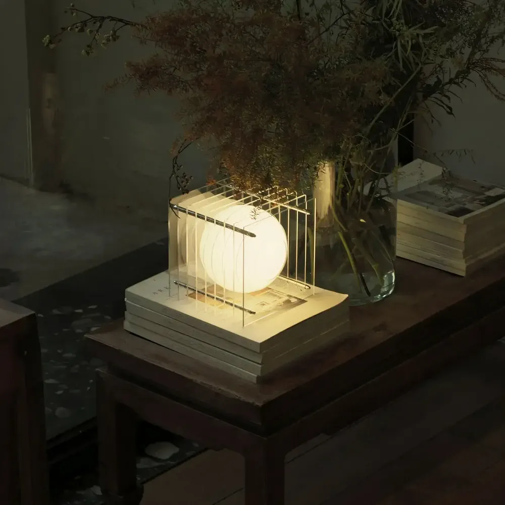 Table lamps - LOP lamp small square in clear acrylic - BANG