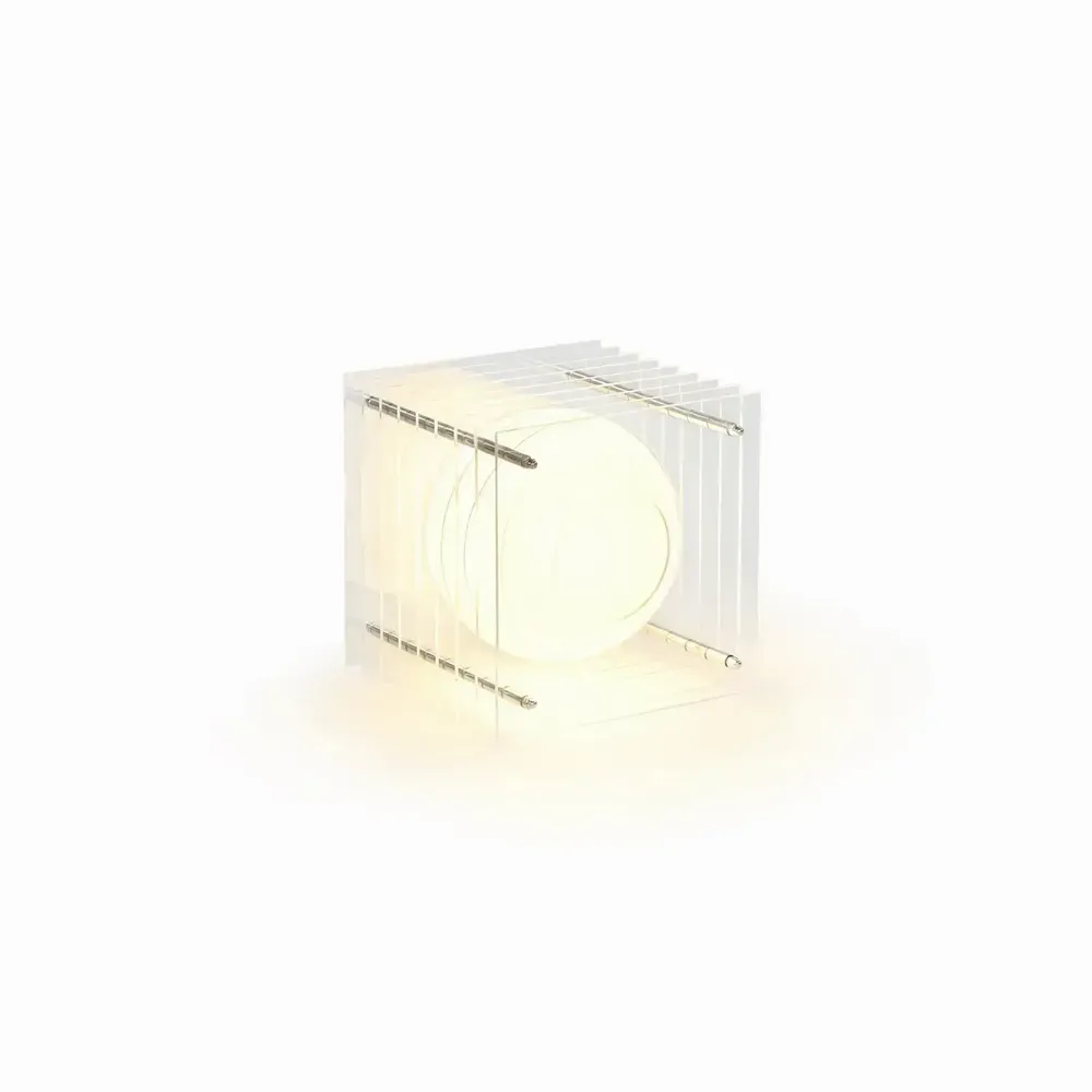 Table lamps - LOP lamp small square in clear acrylic - BANG