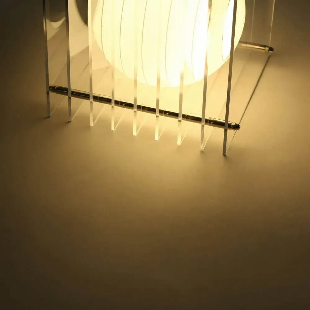 Table lamps - LOP lamp small square in clear acrylic - BANG