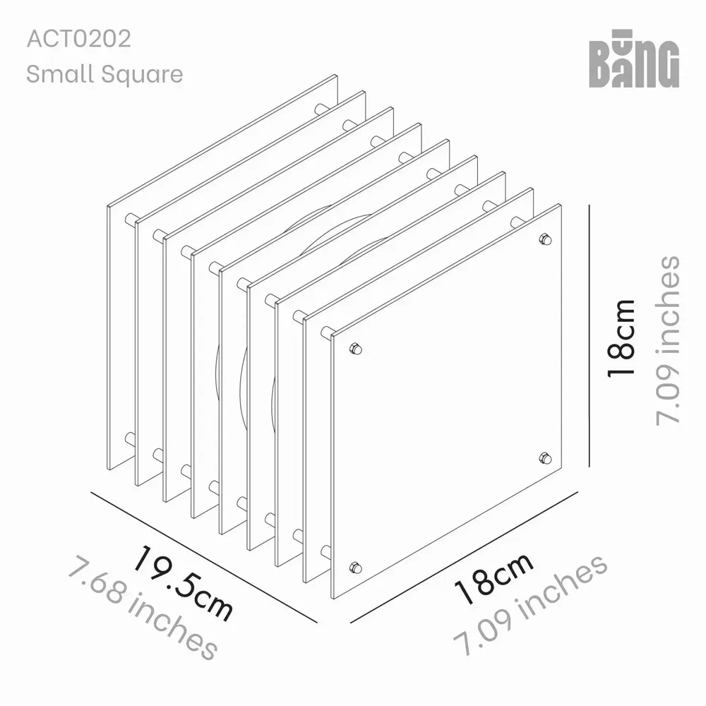 Table lamps - LOP lamp small square in clear acrylic - BANG