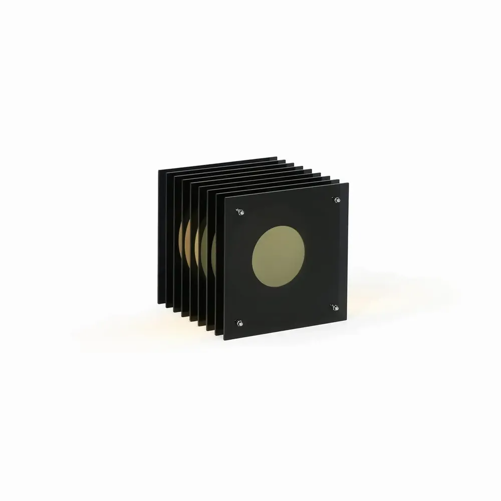 Desk lamps - LOP lamp small square in dark grey acrylic - BANG