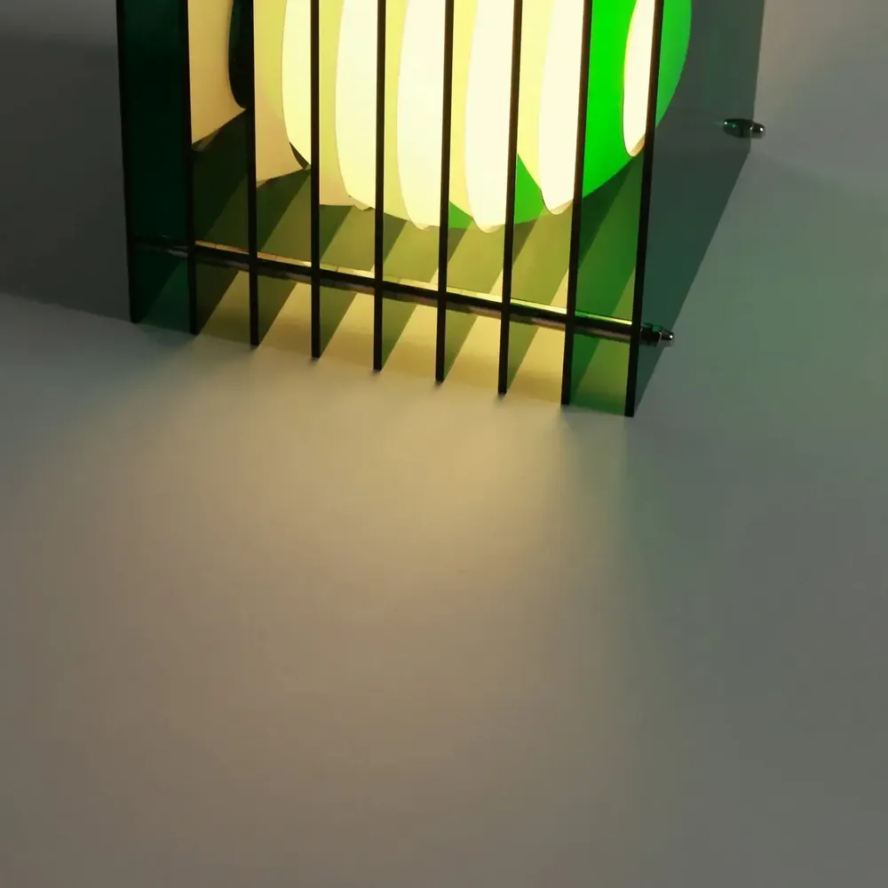 Desk lamps - LOP lamp small square in green acrylic - BANG