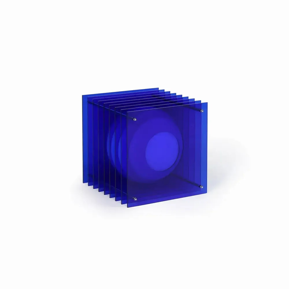 Lampes de bureau  - Lampe LOP grand carré en acrylique bleu - BANG