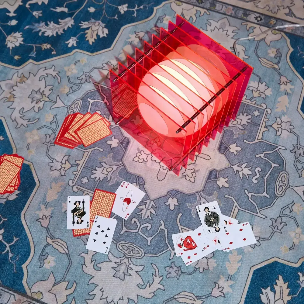 Lampes de bureau  - Lampe LOP grand carré en acrylique rose électrique - BANG