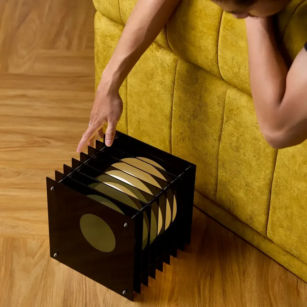 Lampes de bureau  - Lampe LOP grand carré en acrylique gris foncé - BANG