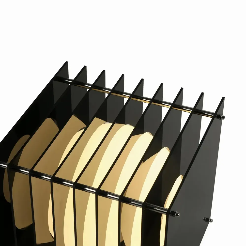 Lampes de bureau  - Lampe LOP grand carré en acrylique gris foncé - BANG