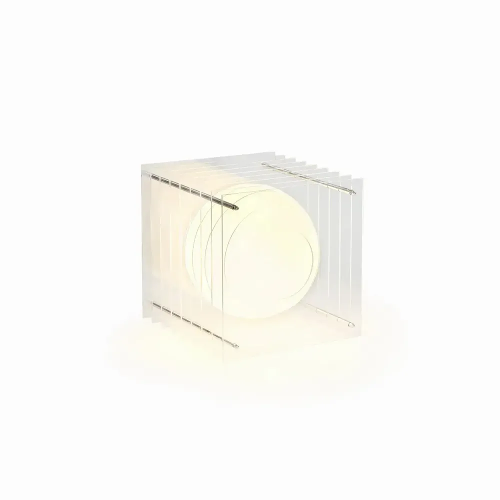 Lampes de bureau  - Lampe LOP grand carré en acier inoxydable poli miroir - BANG