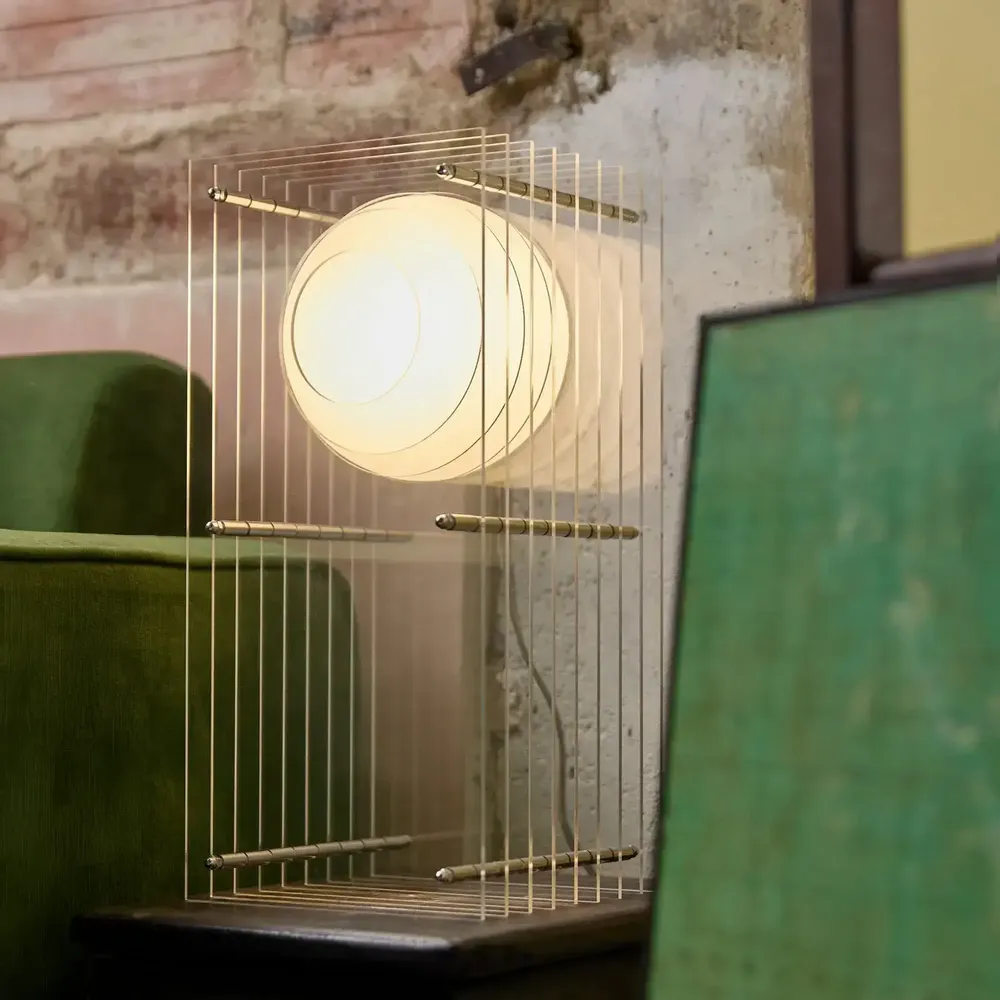 Desk lamps - LOP lamp small rectangle in clear acrylic - BANG