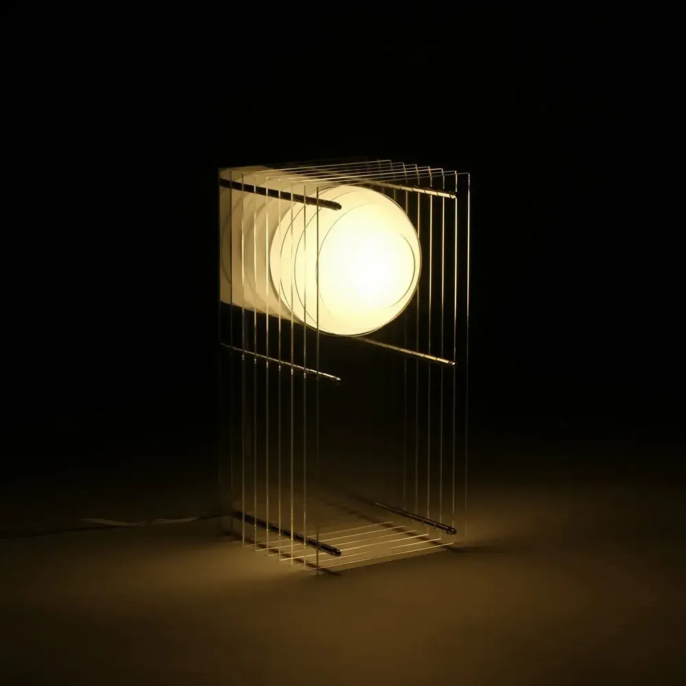 Desk lamps - LOP lamp small rectangle in clear acrylic - BANG