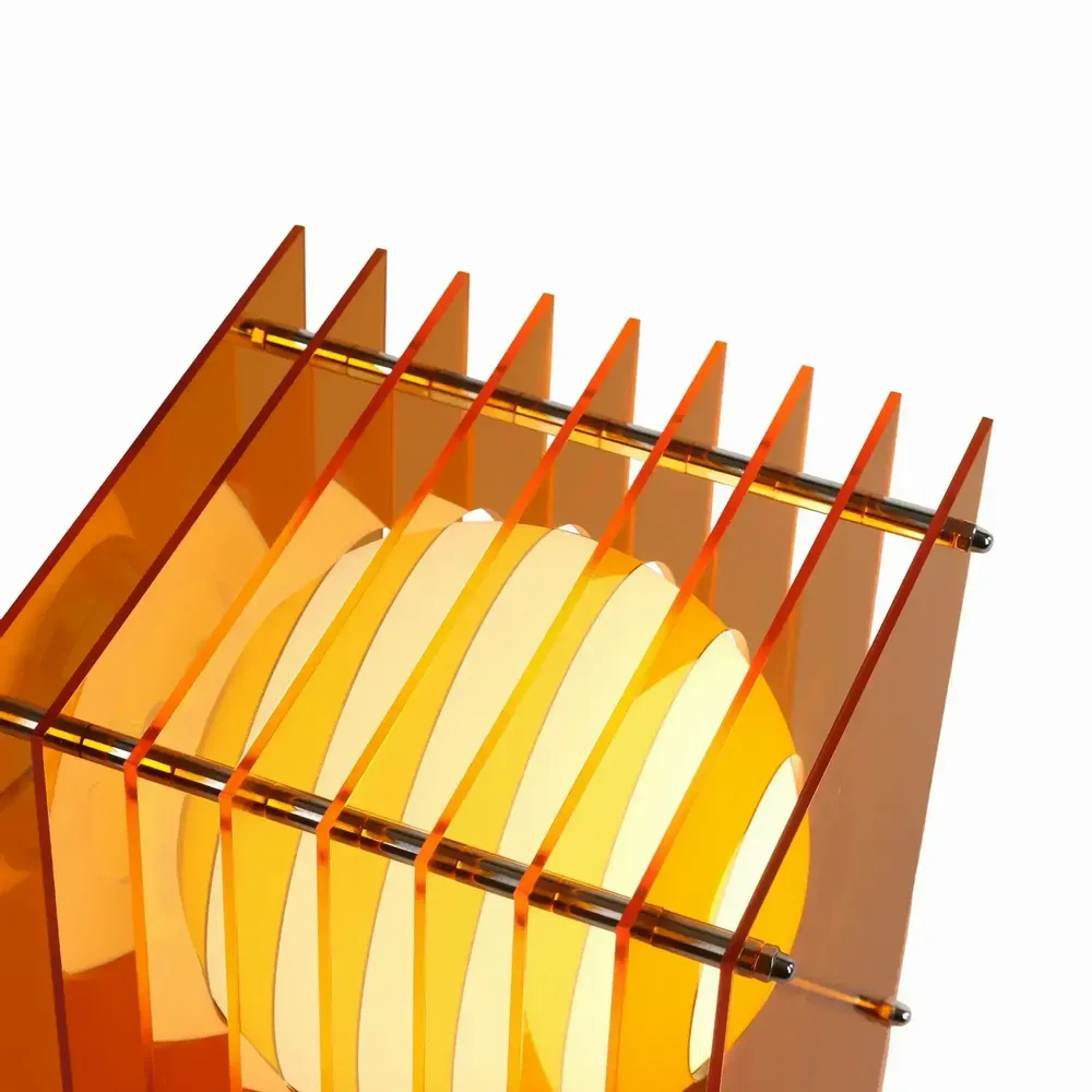 Desk lamps - LOP lamp small rectangle in orange acrylic - BANG