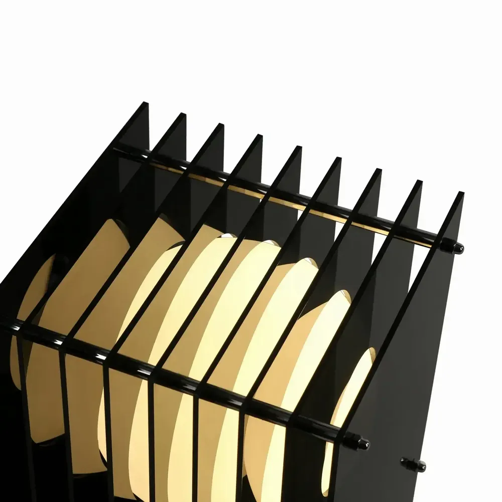 Desk lamps - LOP lamp small rectangle in dark grey acrylic - BANG