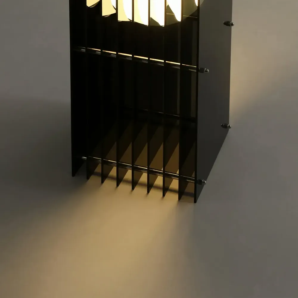 Desk lamps - LOP lamp small rectangle in dark grey acrylic - BANG