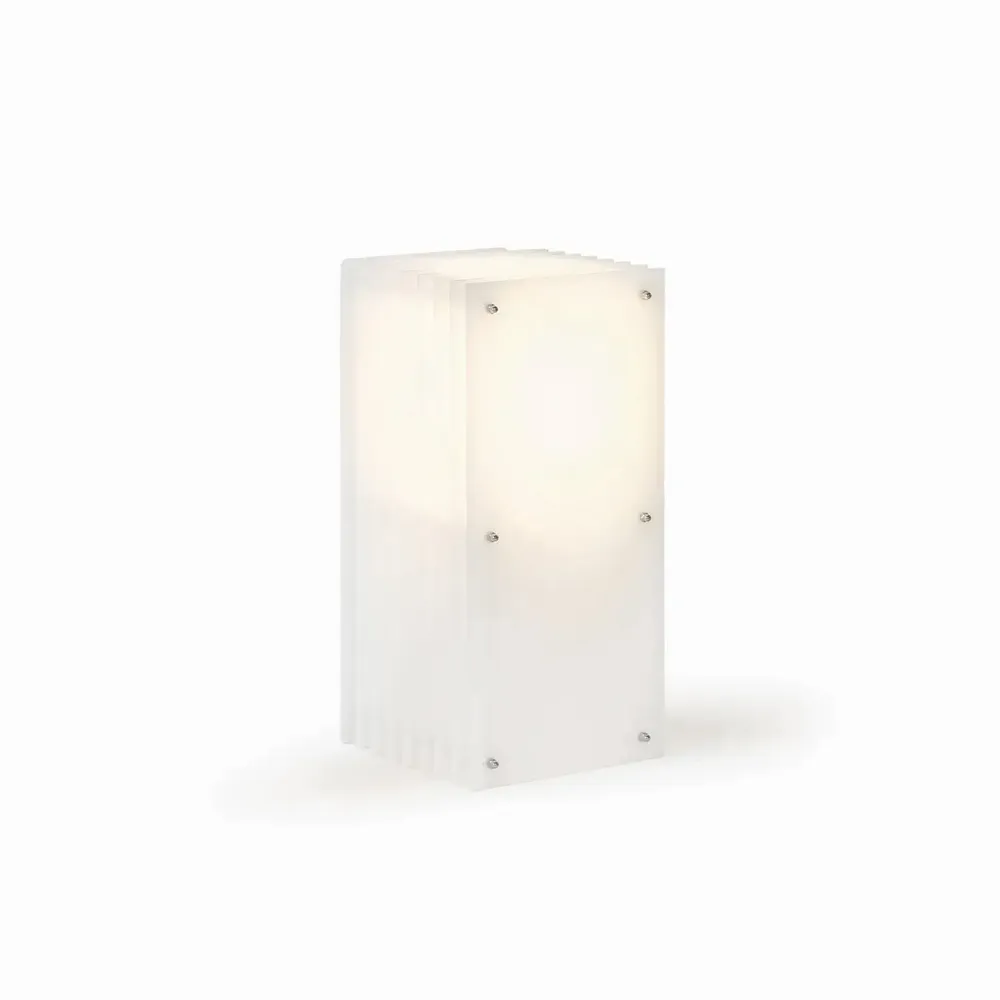 Desk lamps - LOP lamp small rectangle in milky acrylic - BANG