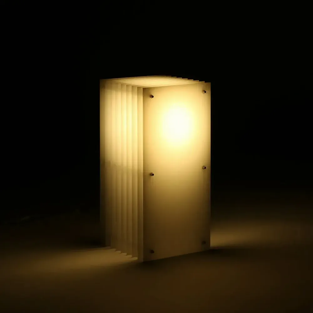 Desk lamps - LOP lamp small rectangle in milky acrylic - BANG