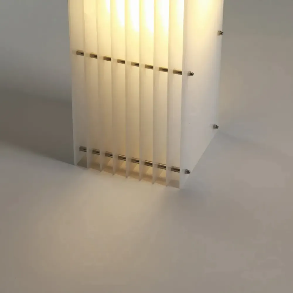 Desk lamps - LOP lamp small rectangle in milky acrylic - BANG