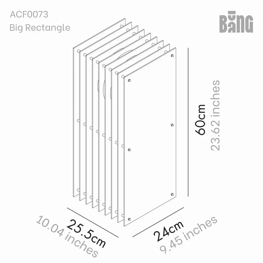 Lampadaires - Lampe LOP grand rectangle en acrylique transparent - BANG