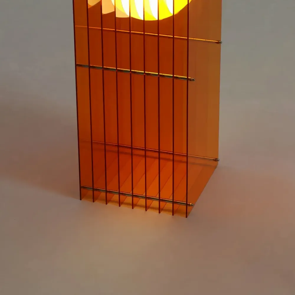 Desk lamps - LOP lamp big rectangle in orange acrylic - BANG