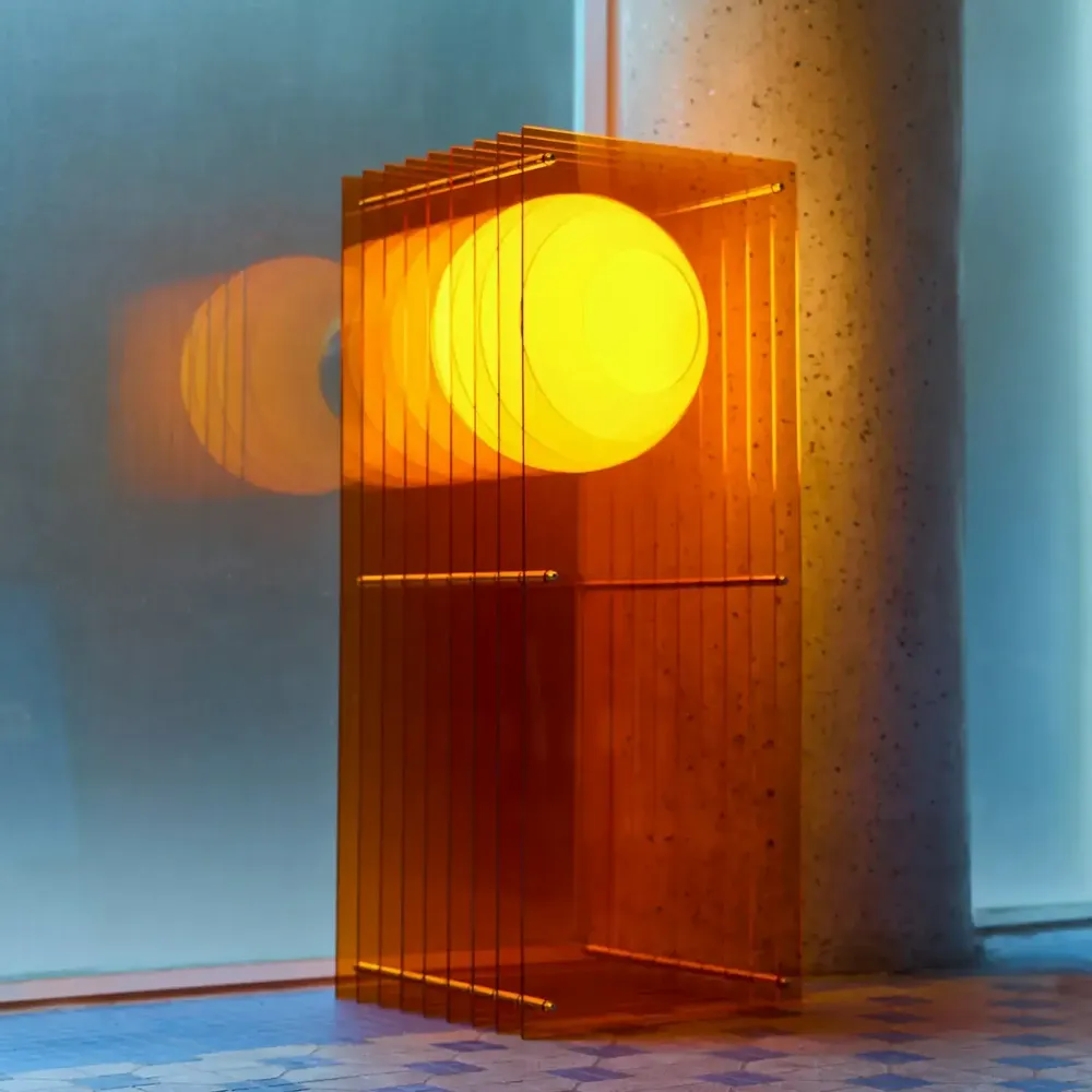 Desk lamps - LOP lamp big rectangle in orange acrylic - BANG