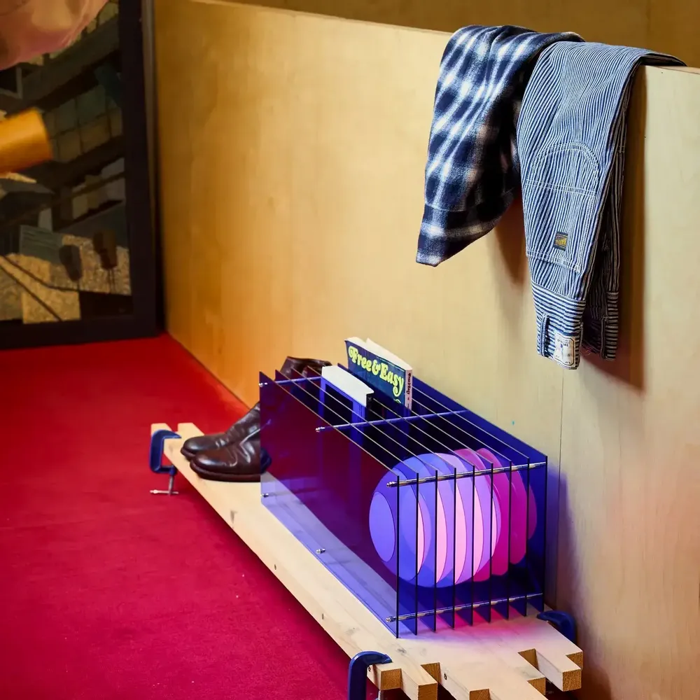 Desk lamps - LOP lamp big rectangle in blue acrylic - BANG