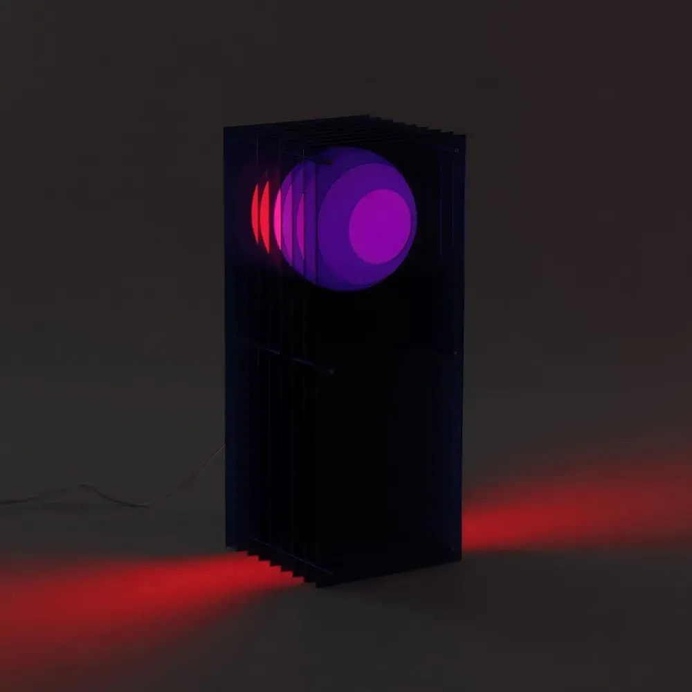 Desk lamps - LOP lamp big rectangle in blue acrylic - BANG