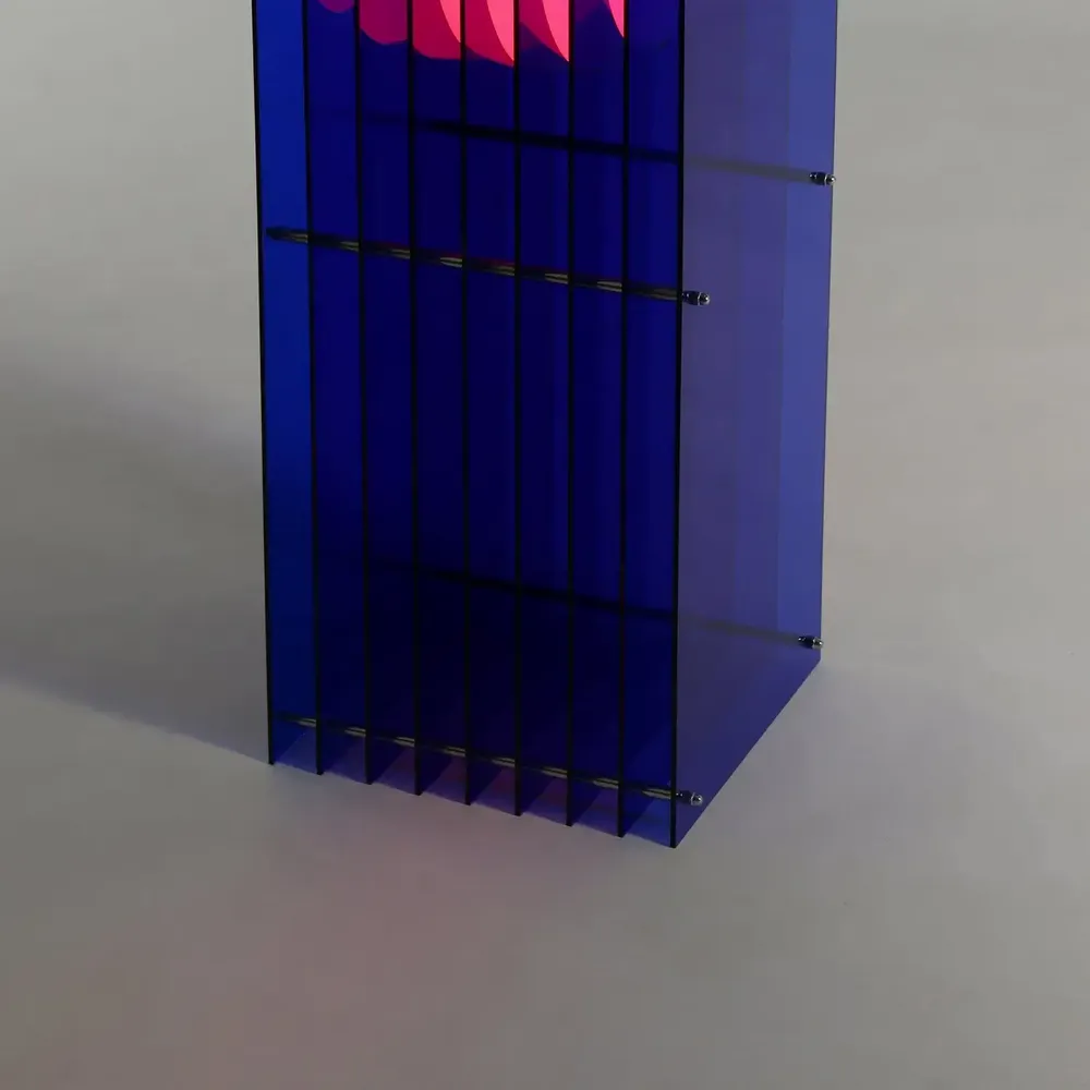 Desk lamps - LOP lamp big rectangle in blue acrylic - BANG