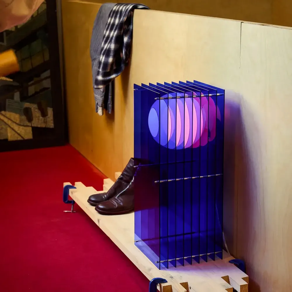 Desk lamps - LOP lamp big rectangle in blue acrylic - BANG