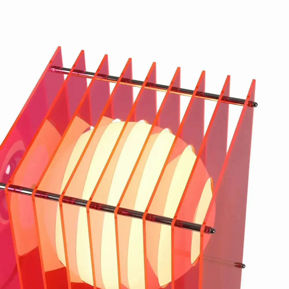 Desk lamps - LOP lamp big rectangle in electric pink acrylic - BANG