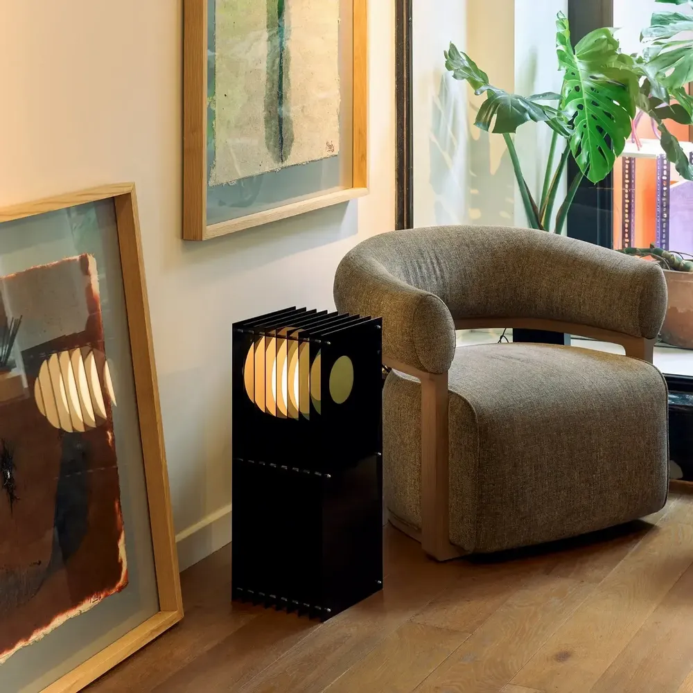 Desk lamps - LOP lamp big rectangle in dark grey acrylic - BANG