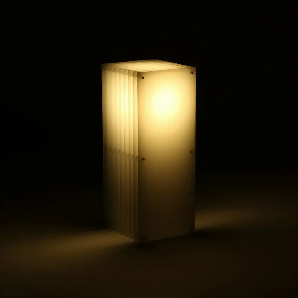 Desk lamps - LOP lamp big rectangle in milky acrylic - BANG