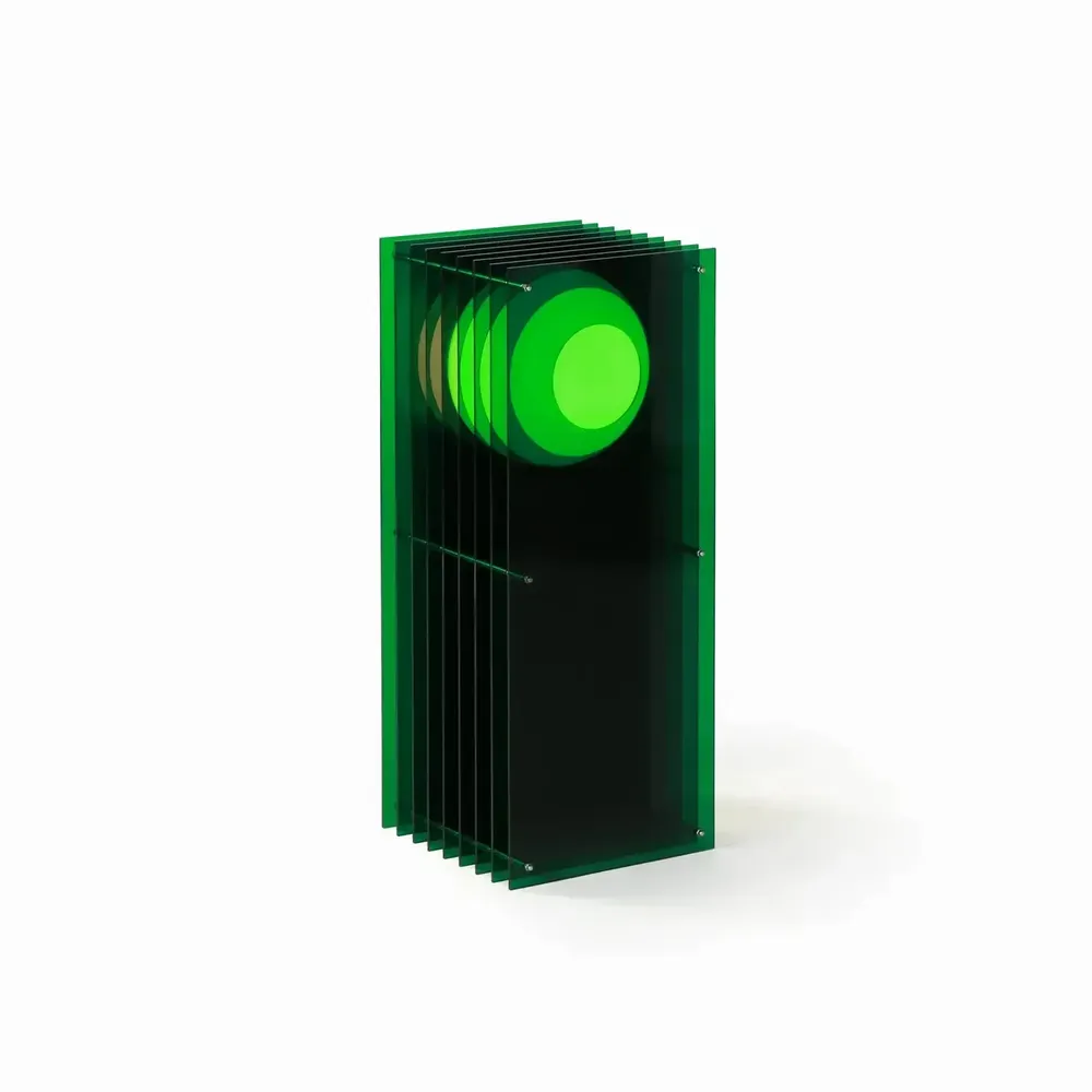Lampes de bureau  - Lampe LOP grand rectangle en acrylique vert - BANG
