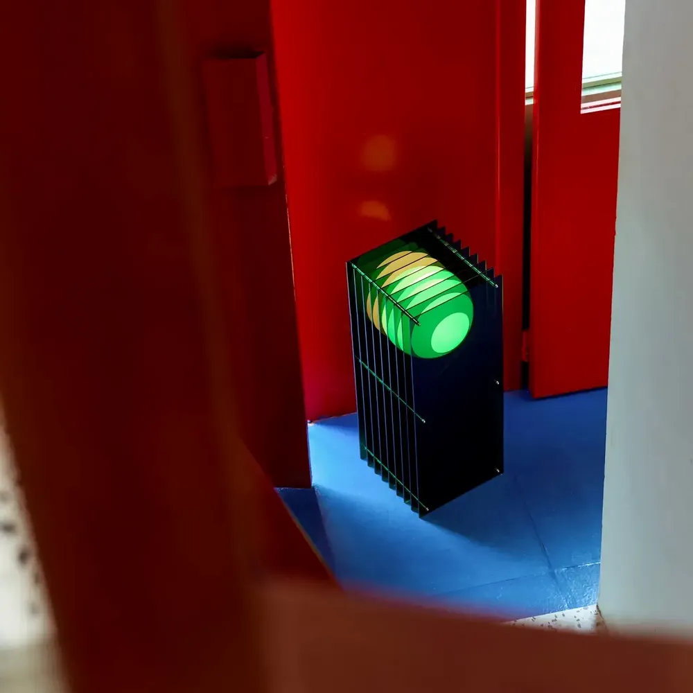 Lampes de bureau  - Lampe LOP grand rectangle en acrylique vert - BANG