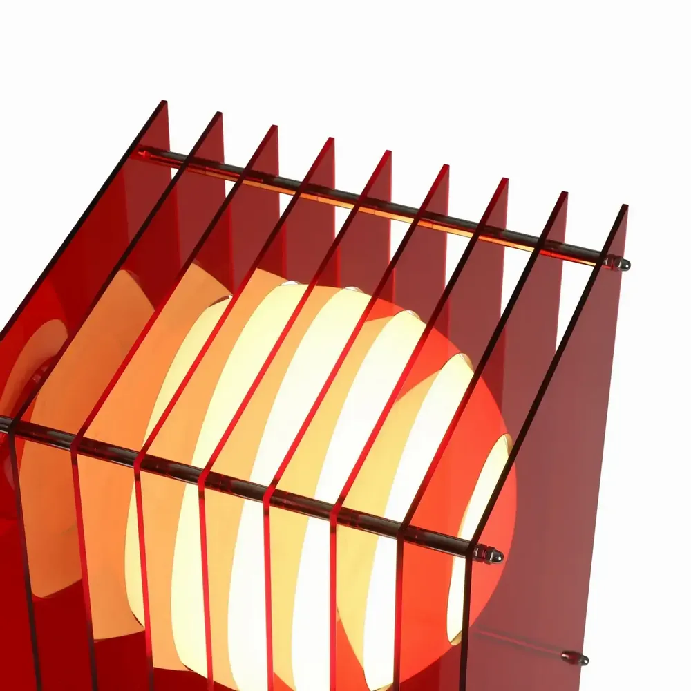 Desk lamps - LOP lamp big rectangle in red acrylic - BANG