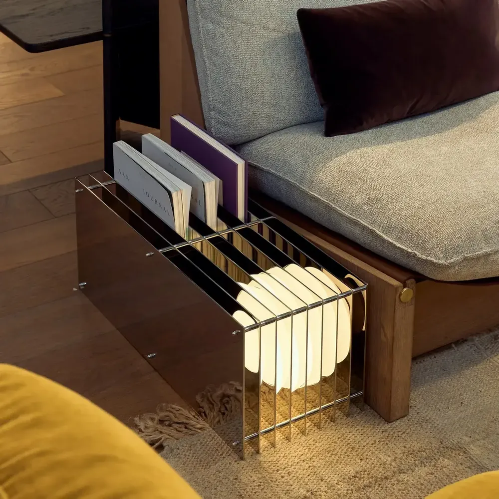 Desk lamps - LOP lamp big rectangle in mirror polished stainless steel - BANG