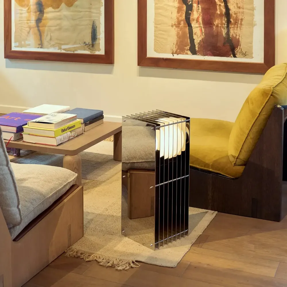 Desk lamps - LOP lamp big rectangle in mirror polished stainless steel - BANG