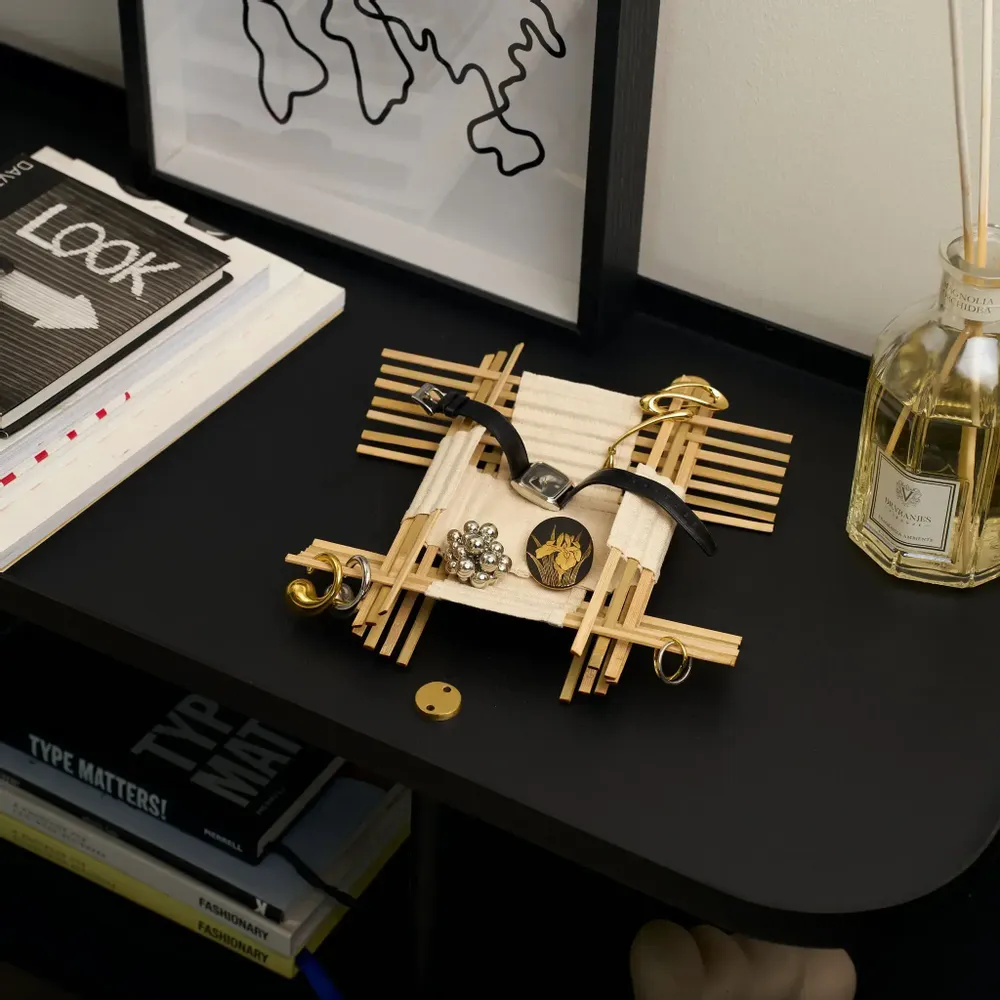 Plateaux - Đan Catch-all couleur crème - BANG